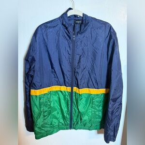 Forever 21 Blue and Green Jacket with Yellow Accent Men’s Size Large